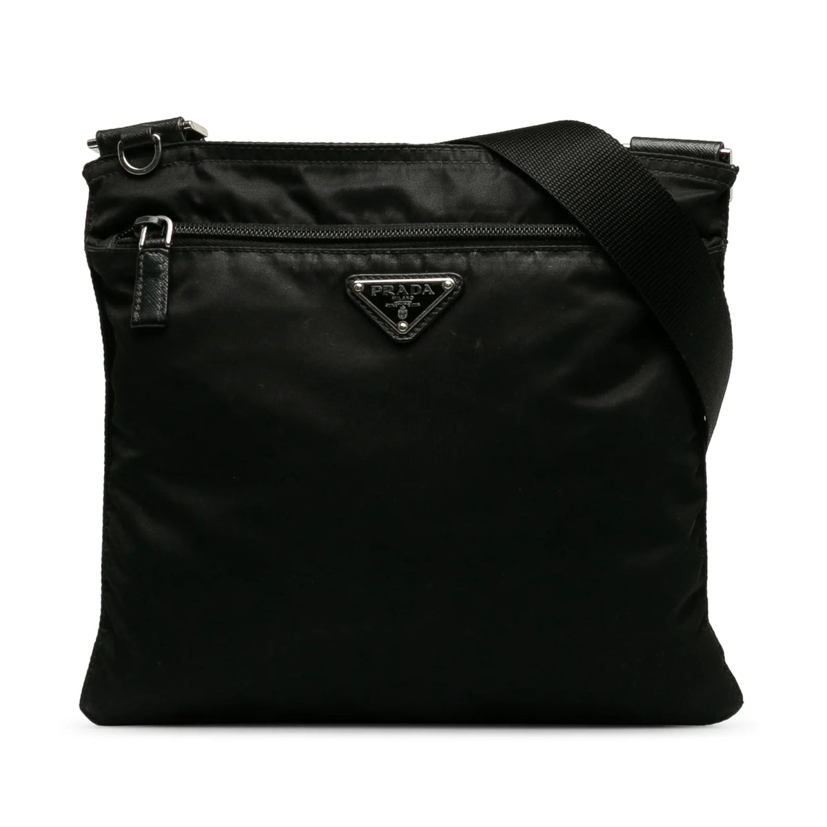 Fabric Bag Crossbody Tessuto Black Unisex Authenticated Pre-Owned Prada Crossbody Nylon (Good)