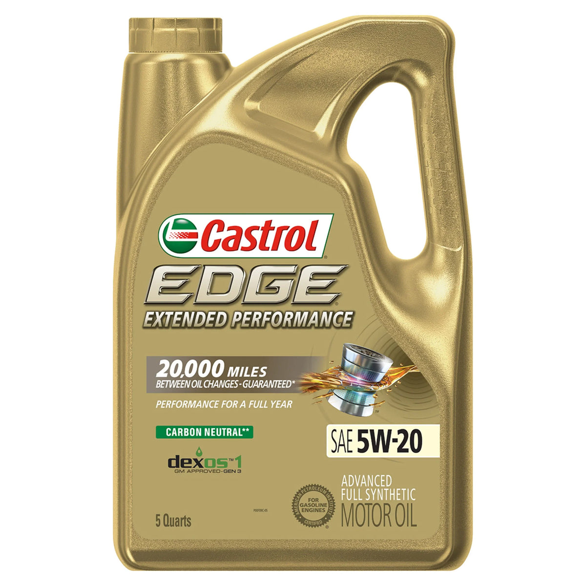 Synthetic EDGE Full 5 Performance Extended Castrol Quarts Motor Oil, Advanced 5W-20