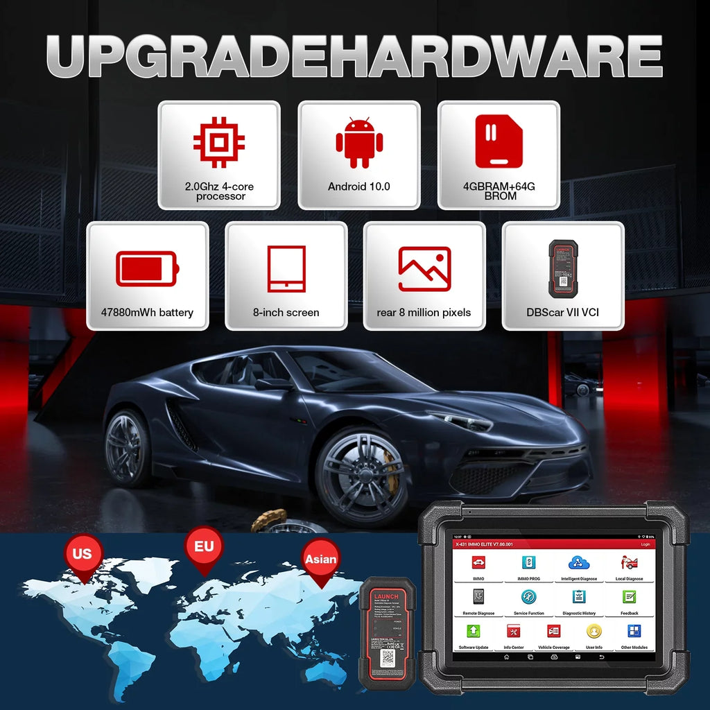 Key Diagnostic X431 2024 Programmer ,CANFD/DOIP,39+ XPROG-3 Systems ELITE Services Launch Newest Tool Car Scan IMMO with All