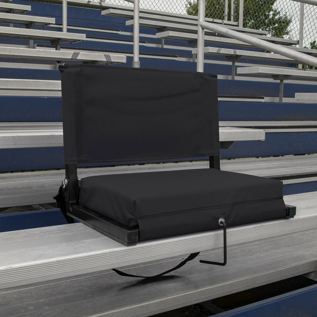 for Adjustable Carry Support with Back Easy Outdoor for Comfort, by Stadium Complete Seat Shoulder Products, Bleachers Ultra-Padded Handle Chairs Strap Leisure with Large