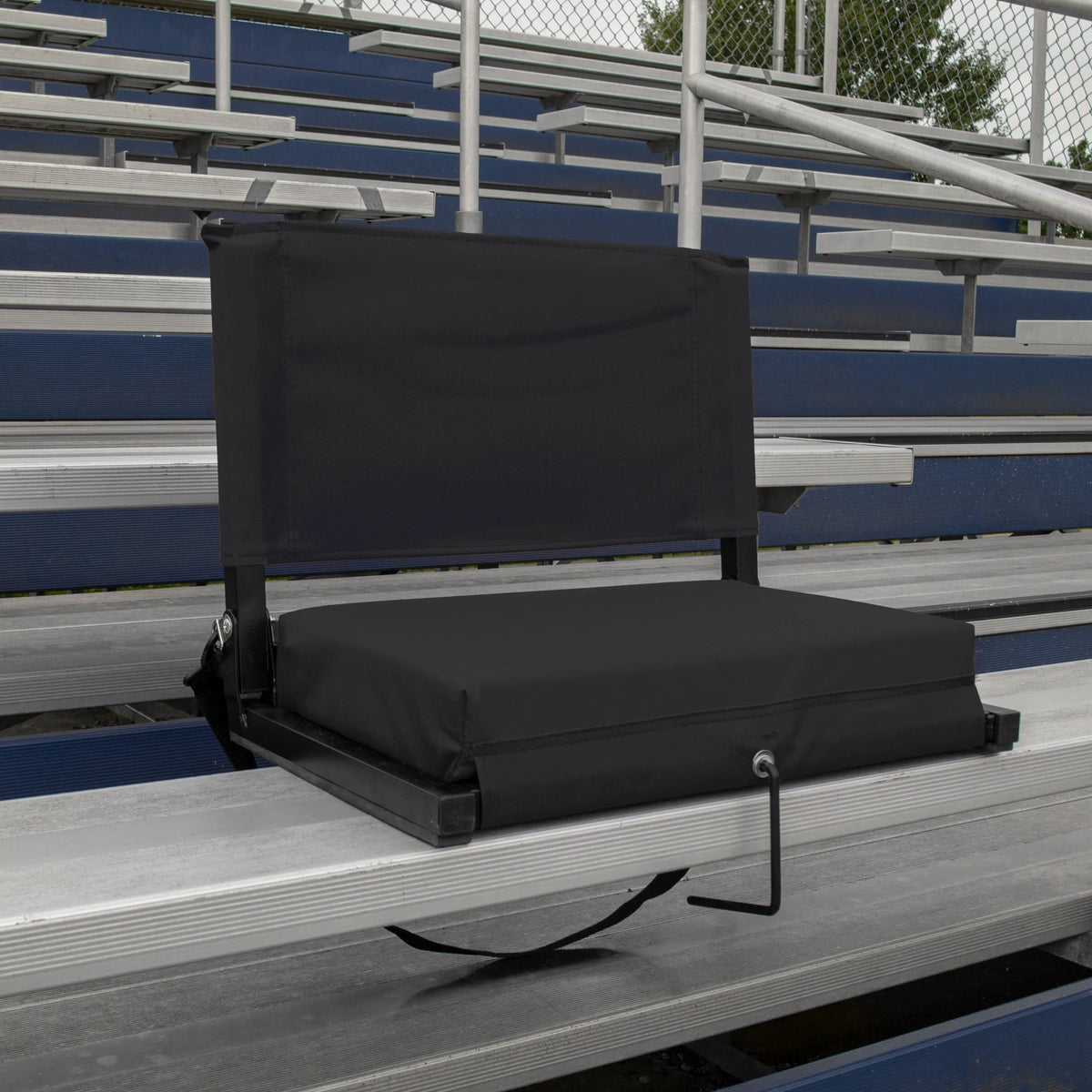 for Adjustable Carry Support with Back Easy Outdoor for Comfort, by Stadium Complete Seat Shoulder Products, Bleachers Ultra-Padded Handle Chairs Strap Leisure with Large