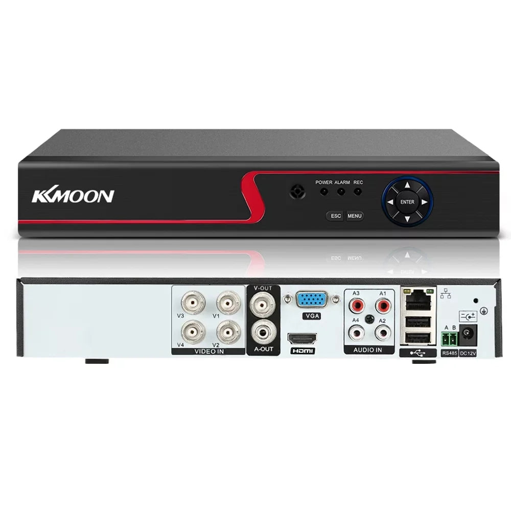 Phone Recorder (NO Monitoring Plug Definition P2P HDD) CCTV Home 1080P Digital DVR Remote office kit System High DVR Full for KKmoon AHDAnalogTVICVI/ Video 4CH