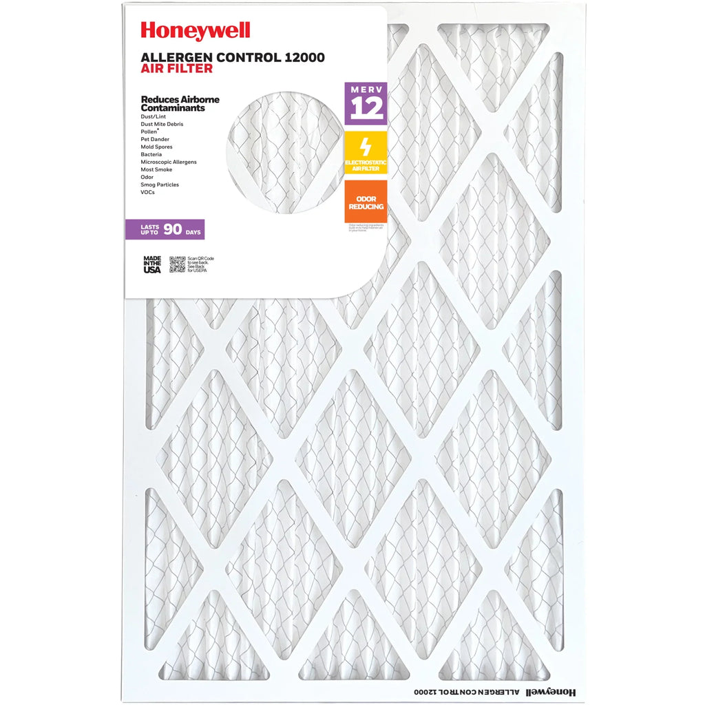 12 HVAC Air Pleated Filter- 14x20x1 Pack MERV Honeywell Furnace 12
