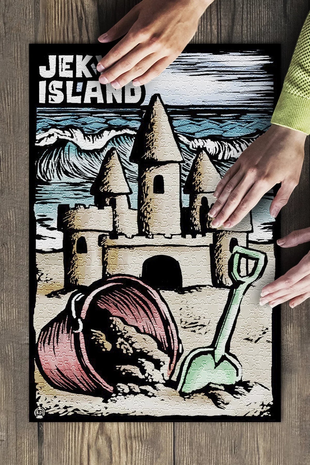 (19x27 Jigsaw Scratchboard Island, and 500 in for Premium Family, Adults Made Castle, Jekyll Sand Piece inches, Georgia, Puzzle USA)