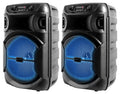 Speakers Wireless BOOM8 w/Bluetooth Portable Pro (2) 8" Technical TWS Party LED