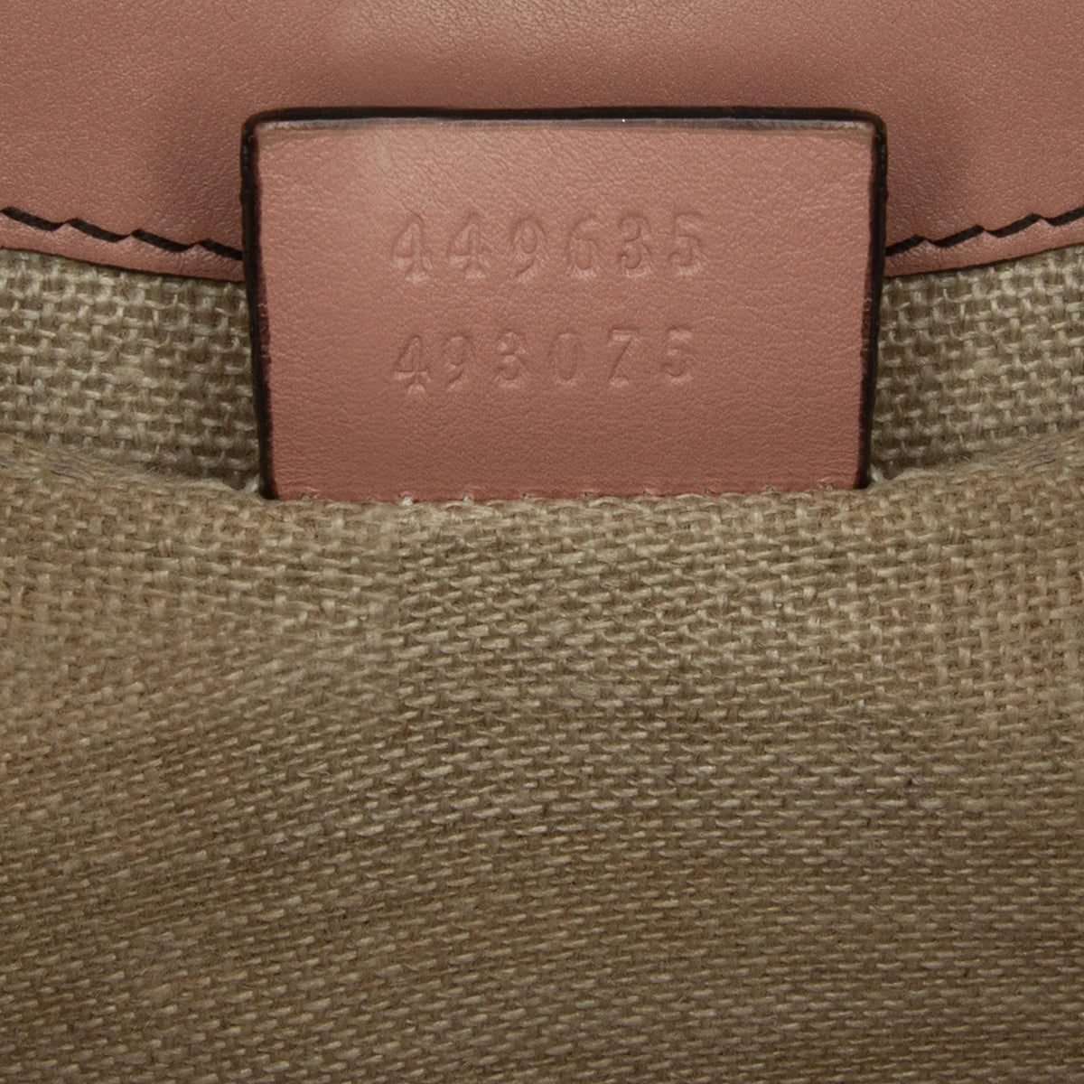Authenticated Leather Calf Gucci Bag Shoulder Emily Pre-Owned (Good) Pink Medium Microguccissima Unisex