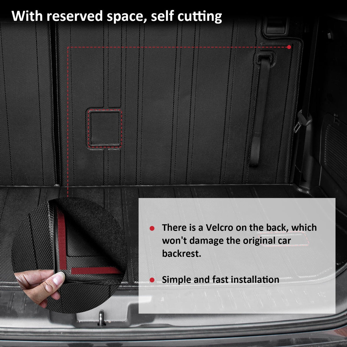 Highlander Backrest with Fit Accessories Mat Mats 2023 Trunk Highlander Mat Toyota 2020-2024 Cargo