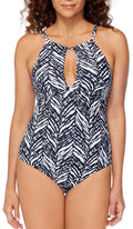 Womens Swimsuit Black/white Piece One Leilani 6 Poolside Kalahari