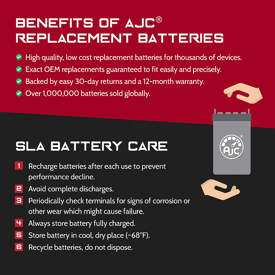 '- an Battery This Is 9Ah 500 PC Merida Brand AJC 12V Mobility Replacement Scooter