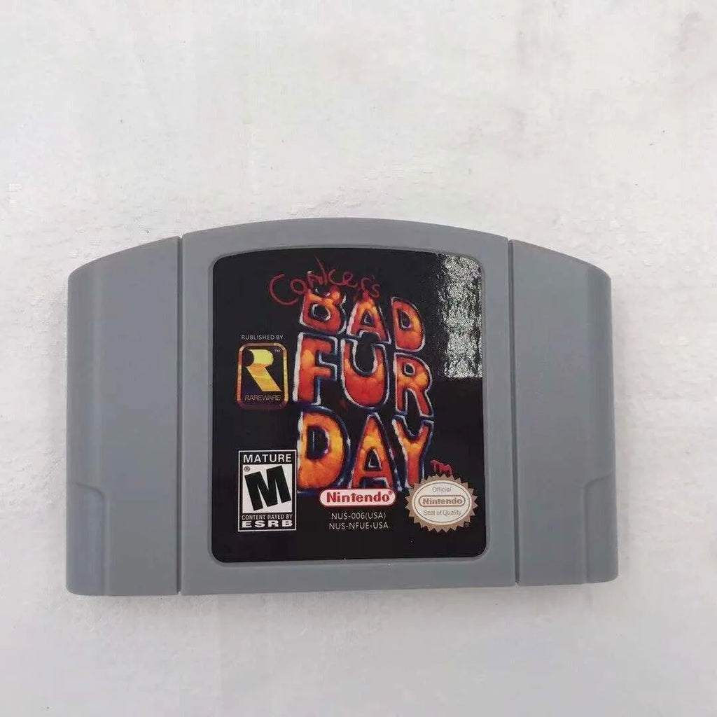Conkers fd- bad day card fur nintendo game video n64