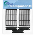 Heat for 810-7440-S Grates Charmglow Grill Grid Cast Bar Flavorizer Iron 3 Barbeque & Tent Parts BBQ Compatible Shield Plate Tamer, Enameled Replacement Flame Porcelain Cooking 19" 2 - &