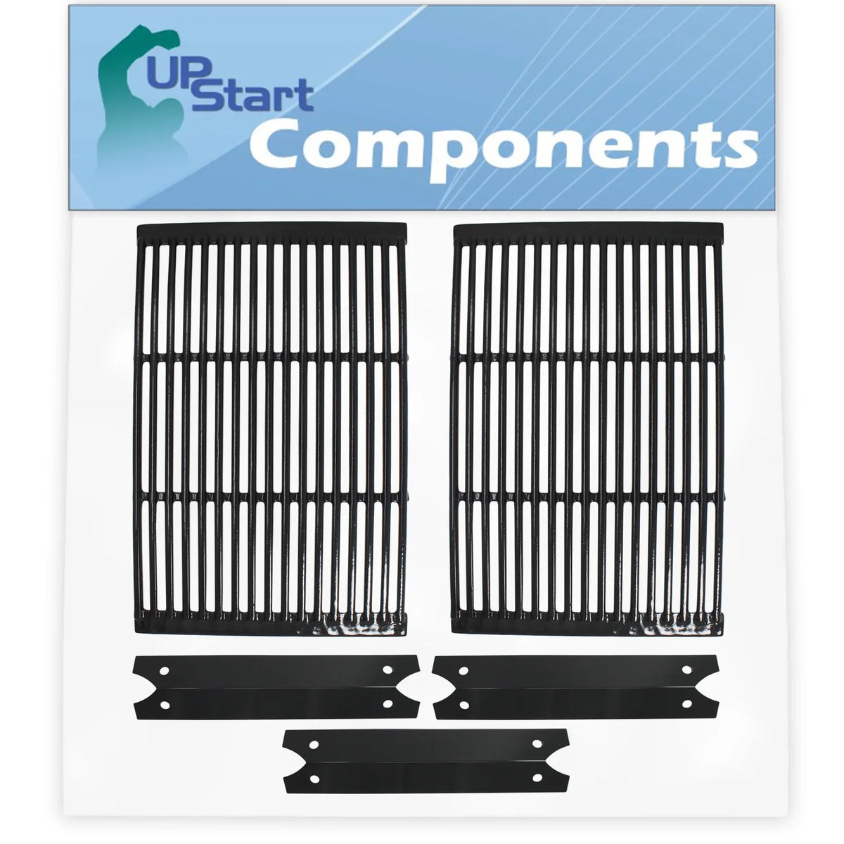 Iron Replacement Grates 810-6320-B 19" 2 for BBQ Tent & Barbeque Compatible Plate Grill Flavorizer Grid Parts - Tamer, Porcelain Bar & Enameled 3 Charmglow Cooking Shield Flame Heat Cast