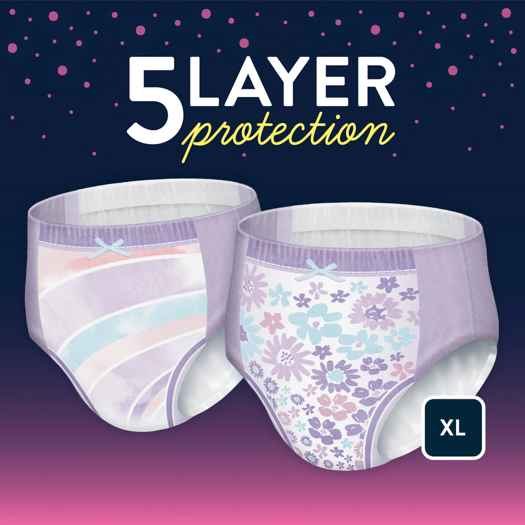 for Nighttime Girls, Options) (Select for Ct More Goodnites Underwear Bedwetting XL, 28