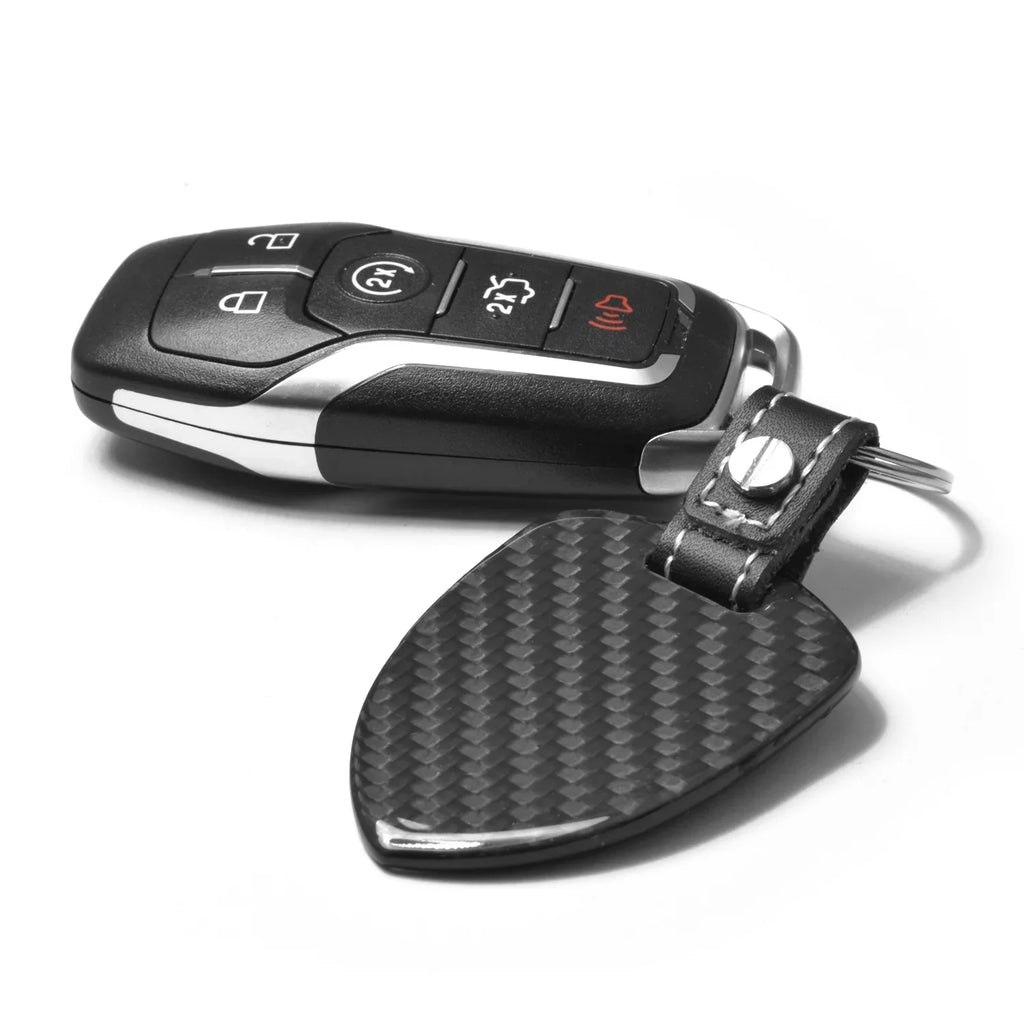 Key for R/T Real Licensed Shield-Style Carbon Charger Black Dodge Chain, Official Large Fiber Image iPick