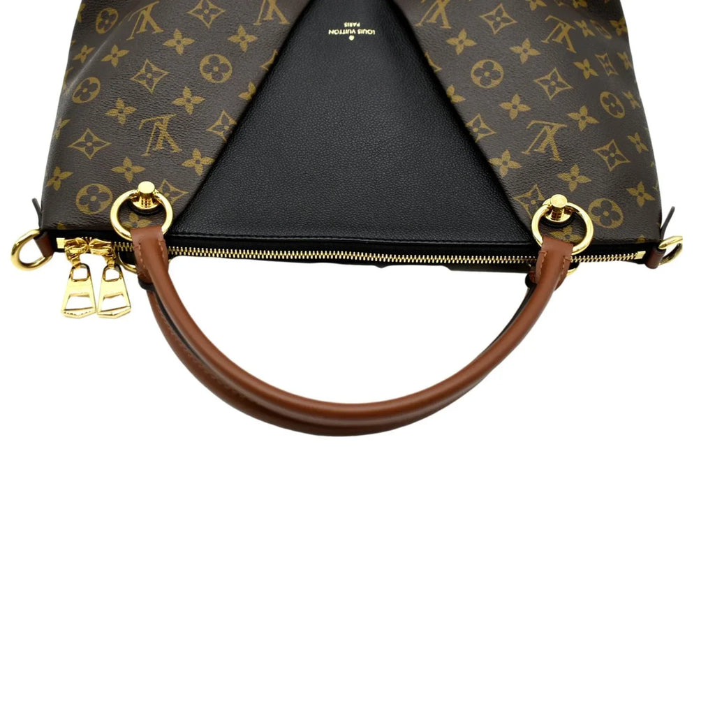 Black VUITTON Hobo MM V LOUIS Bag Pre-owned Monogram Leather