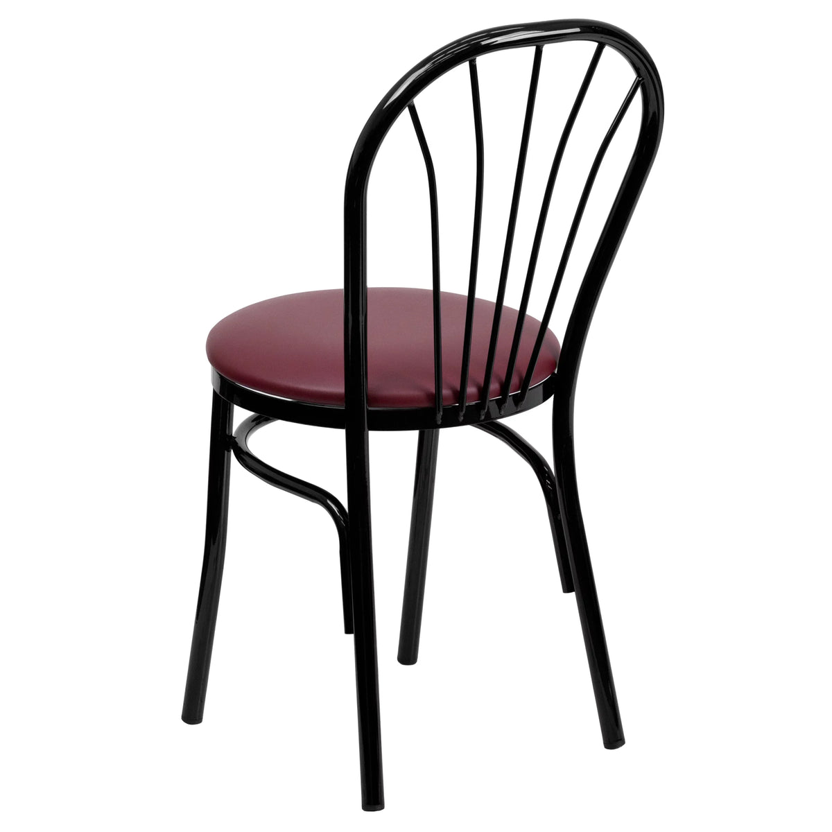 Furniture Metal Series Seat - HERCULES Flash Vinyl Back Chair Burgundy Fan