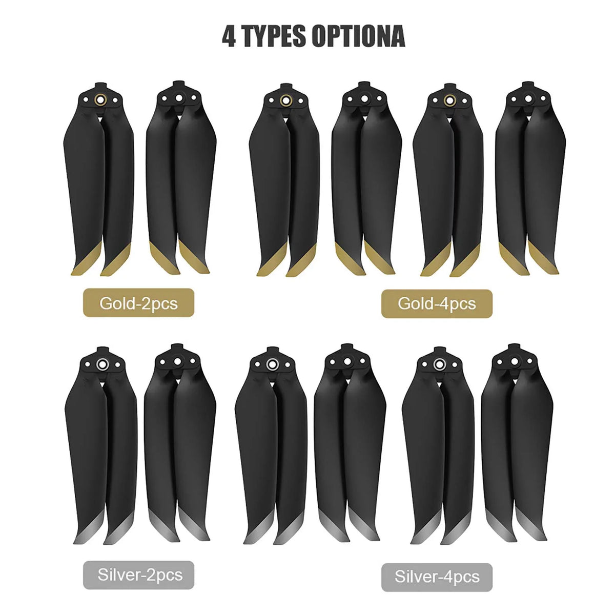 Disassemble for 4pcs Install 2 Carevas MAVIC Low Propeller Replacement Easy Noise to AIR with Drone