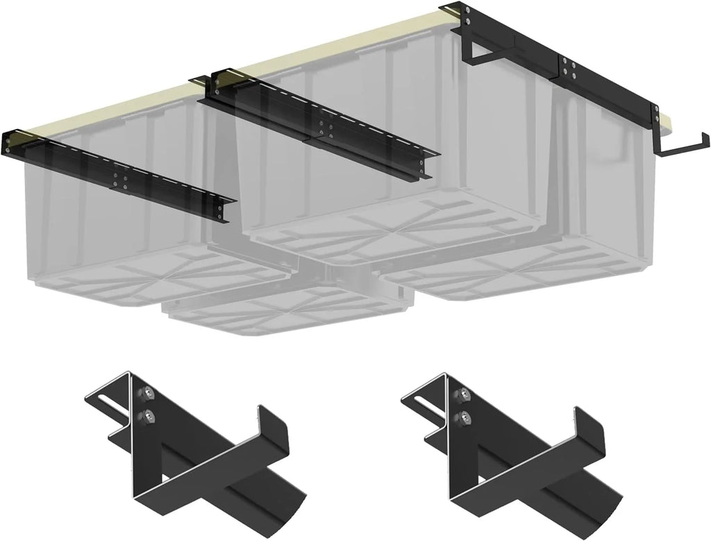 LIHONG Ceiling Garage Storage Hooks Storage Rack, Most Racks, Tote 4 System, Bins, Bin Supports Adjustable Organization Sets, Rails, Overhead 2 Storage
