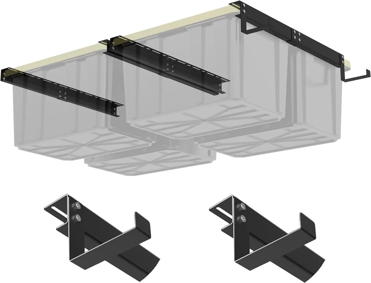 LIHONG Ceiling Garage Storage Hooks Storage Rack, Most Racks, Tote 4 System, Bins, Bin Supports Adjustable Organization Sets, Rails, Overhead 2 Storage