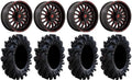 900/1000 XP Intimidator Ranger ARC 18" / 36" Tires / XP 1000 PRO XP Fuel Red Wheels RZR Polaris