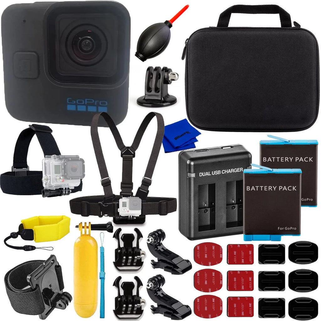 HERO11 16PC Bundle Black GoPro CHDHF-111-RW Accessory Mini -