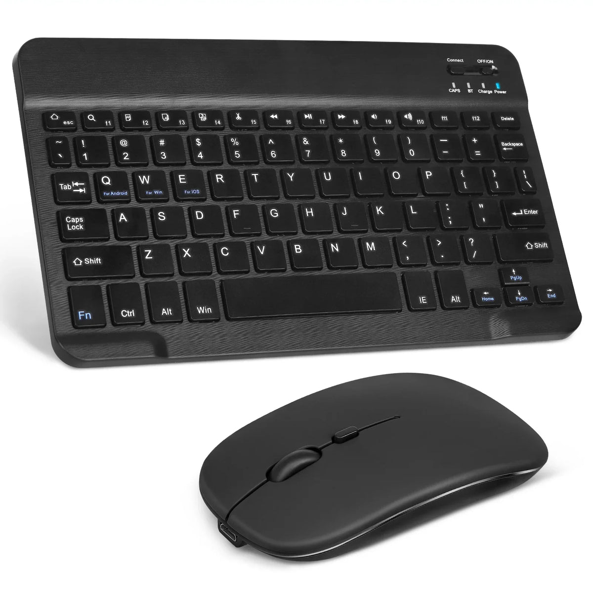 Axon and Mouse Onyx Slim Ergonomic Mouse Pro Bluetooth Mac/Tablet/iPad/PC/Laptop Rechargeable Combo 30 ZTE Black and Keyboard 5G Keyboard and All - Ultra Bluetooth Enabled Full-Size for