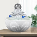 Fountain Lotus Water Crystal Flowing White Desktop Teahouse Fountain Desktop Fountain, Office Ornament Waterfall Decor Tabletop Water