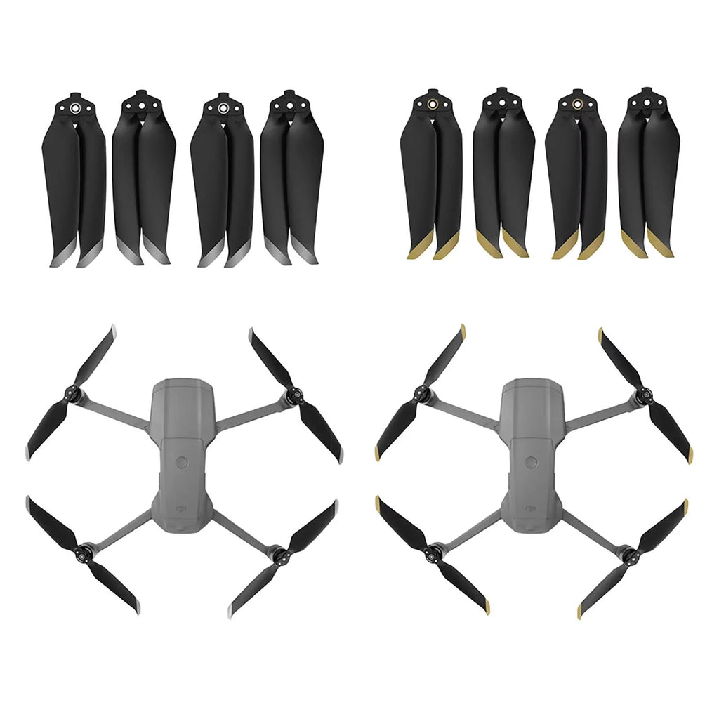 Disassemble for 4pcs Install 2 Carevas MAVIC Low Propeller Replacement Easy Noise to AIR with Drone