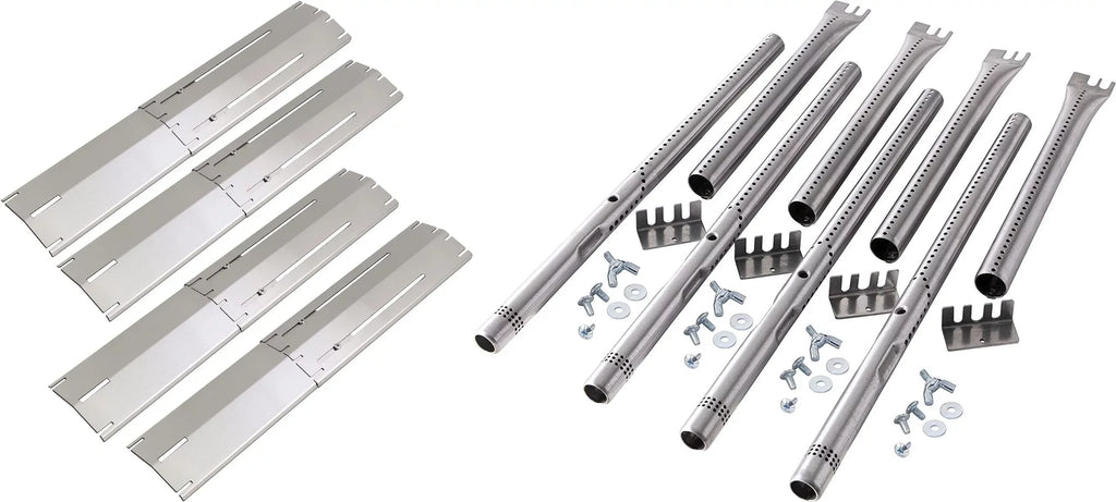 Four Charmglow, other Forge Gas Heat Universal Models of and Burners Set Brinkmann, Manufactureres Four Plates Grill from for Kenmore, and Master