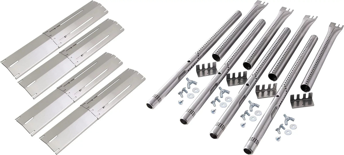 Four Charmglow, other Forge Gas Heat Universal Models of and Burners Set Brinkmann, Manufactureres Four Plates Grill from for Kenmore, and Master