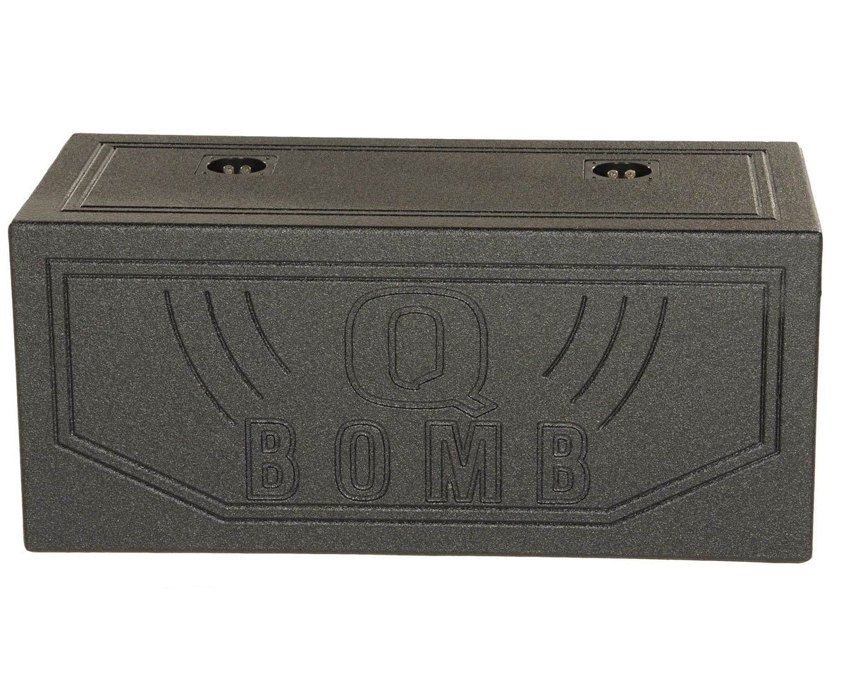 QBOMB15V Subwoofer 15" Port QPower Bedliner Spray Sub w/ Dual Vented Box