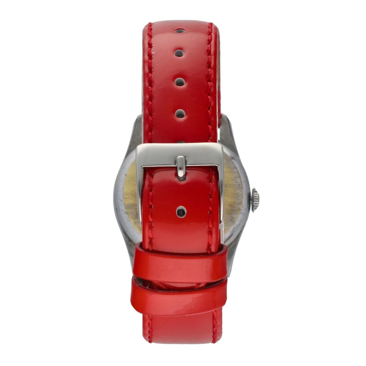 Swiss Watch 29mm Vintage Women's Mouse Metal Manual Leather Mickey Base Red Wind