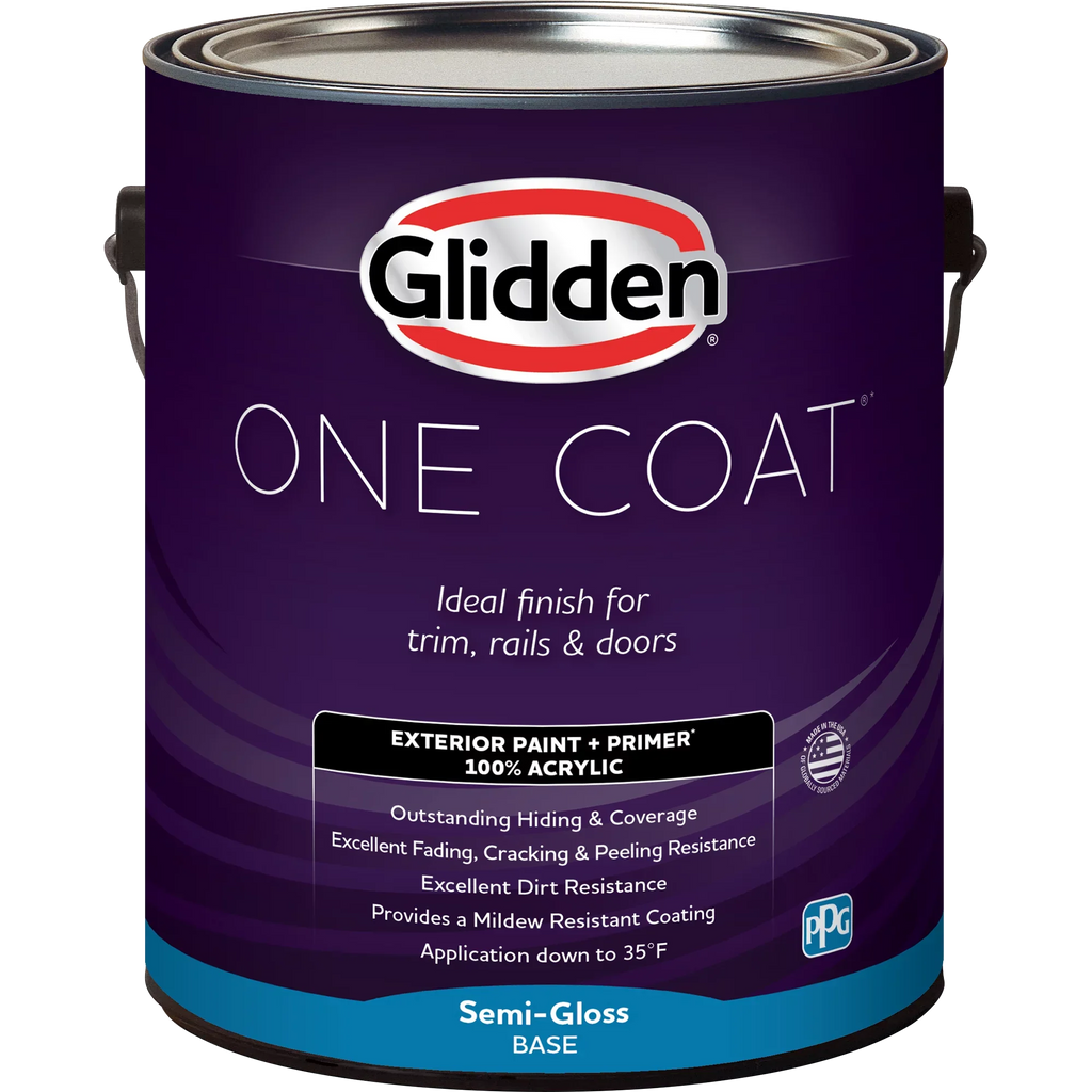 Orange Essential Glidden 5 Exterior One Primer Coat / + Gallons Semi-Gloss, Paint Orange,
