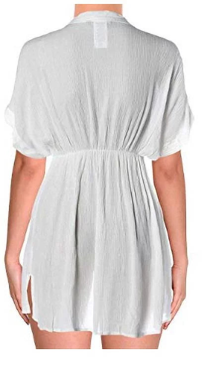Size Ralph Lauren Cover-Up, Crinkle Rayon Lauren Medium Womens Dress
