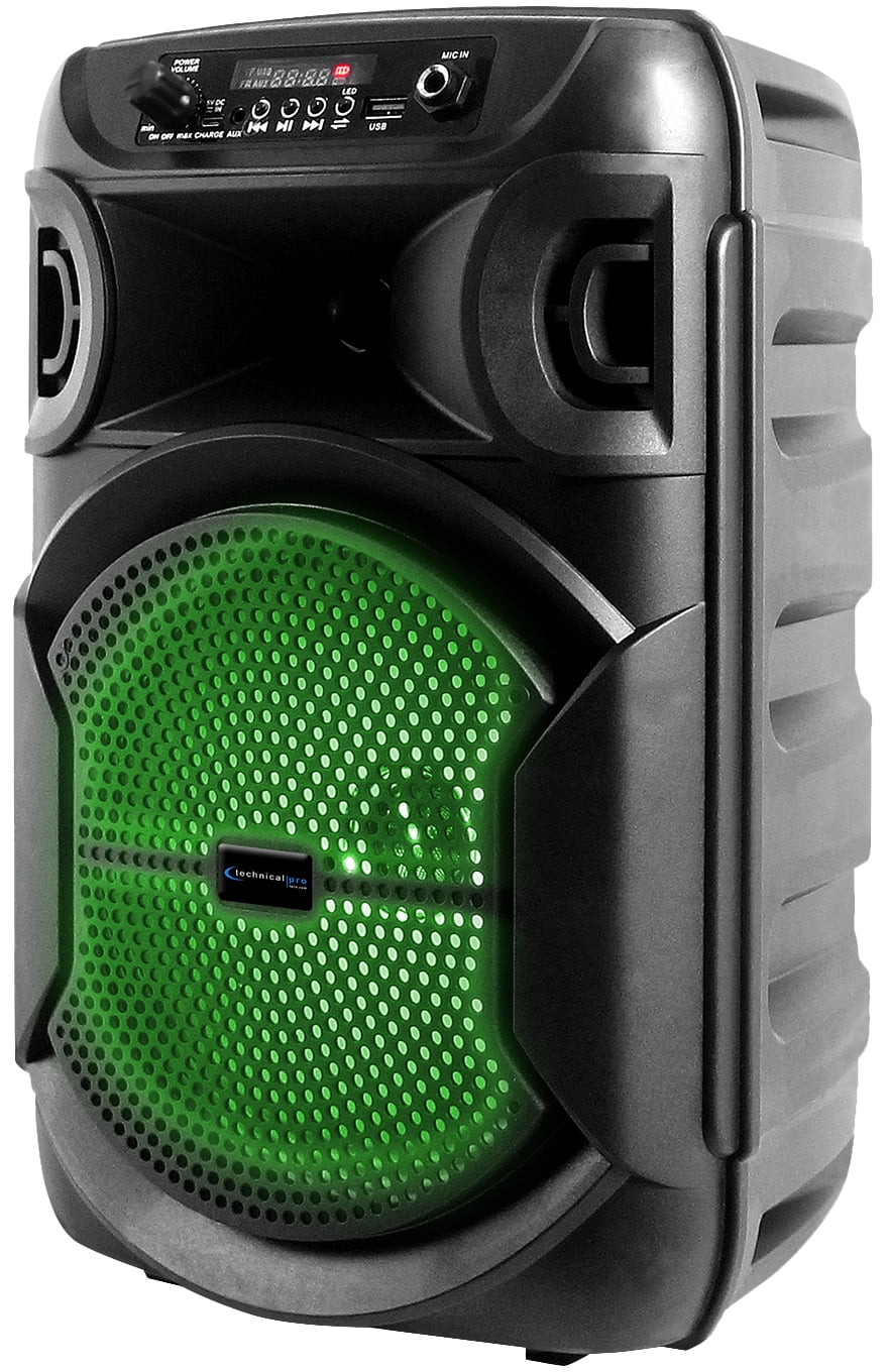 Speakers Wireless BOOM8 w/Bluetooth Portable Pro (2) 8" Technical TWS Party LED