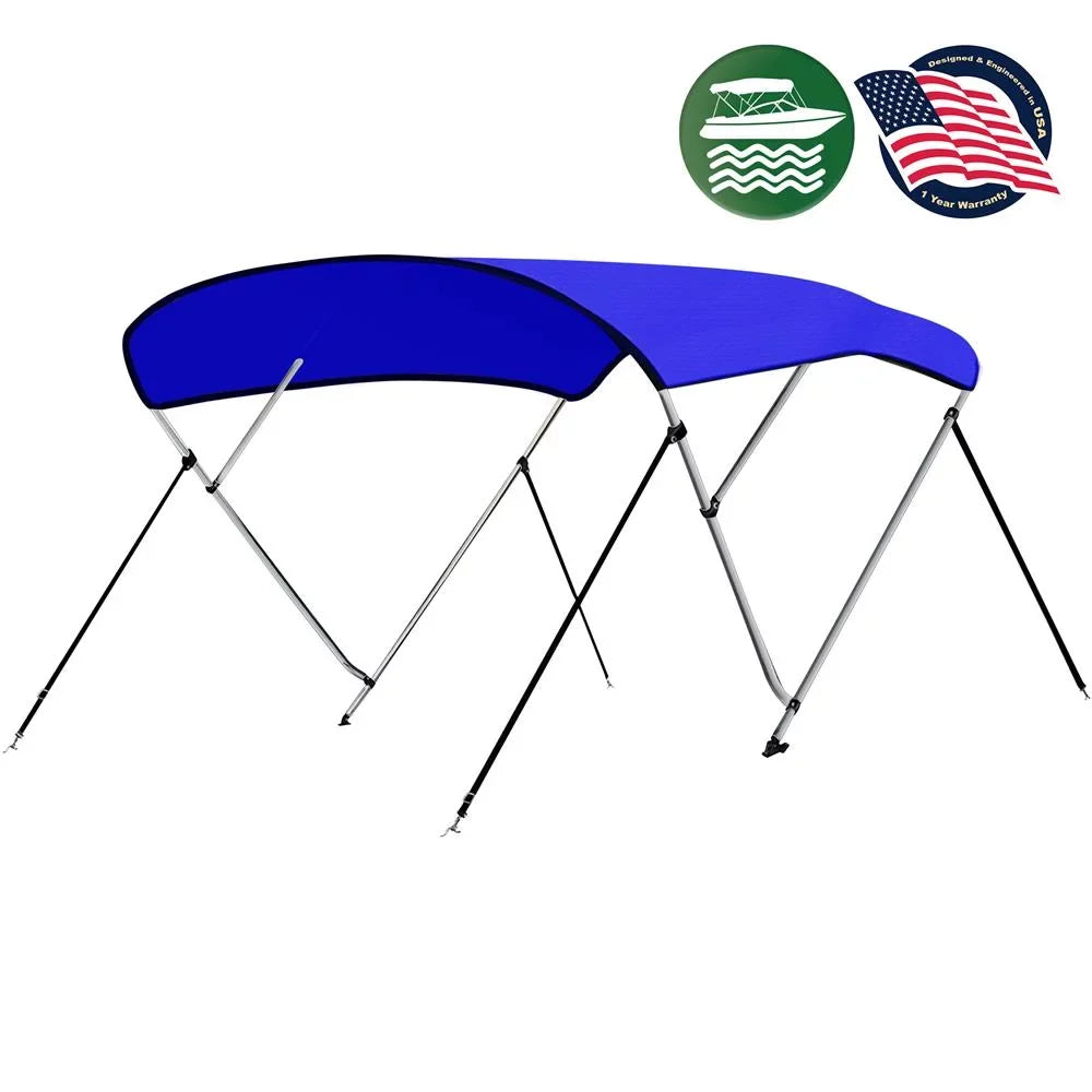 Bow Top 4 Cover with Boat Double 85-90 Walled SereneLife Bimini Blue Inch Frame,