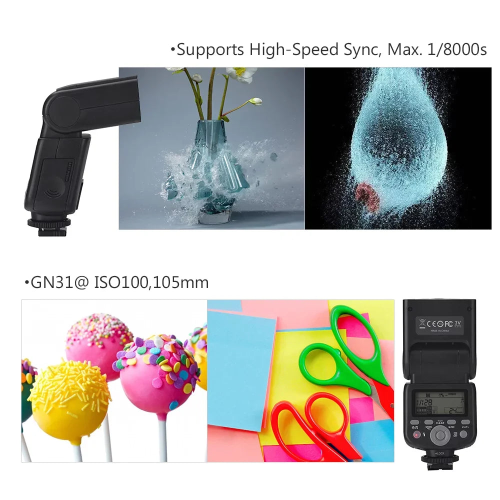 A7S/ A58/ A7/ 5600K for A77 Master TTL HSS YN320EX Slave Flash Speedlite A6000/ GN31 A99/ A6300/ 18000s A6500 YONGNUO A7R/ Wireless II/