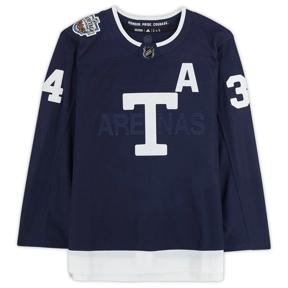 Authentic Leafs Auston 2022 adidas Matthews Navy Toronto Maple Classic Autographed Jersey Heritage