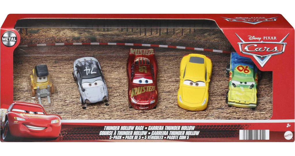 Toy 5-Pack Disney Cars Race Hollow 3 of Vehicle Pixar Thunder Cars,