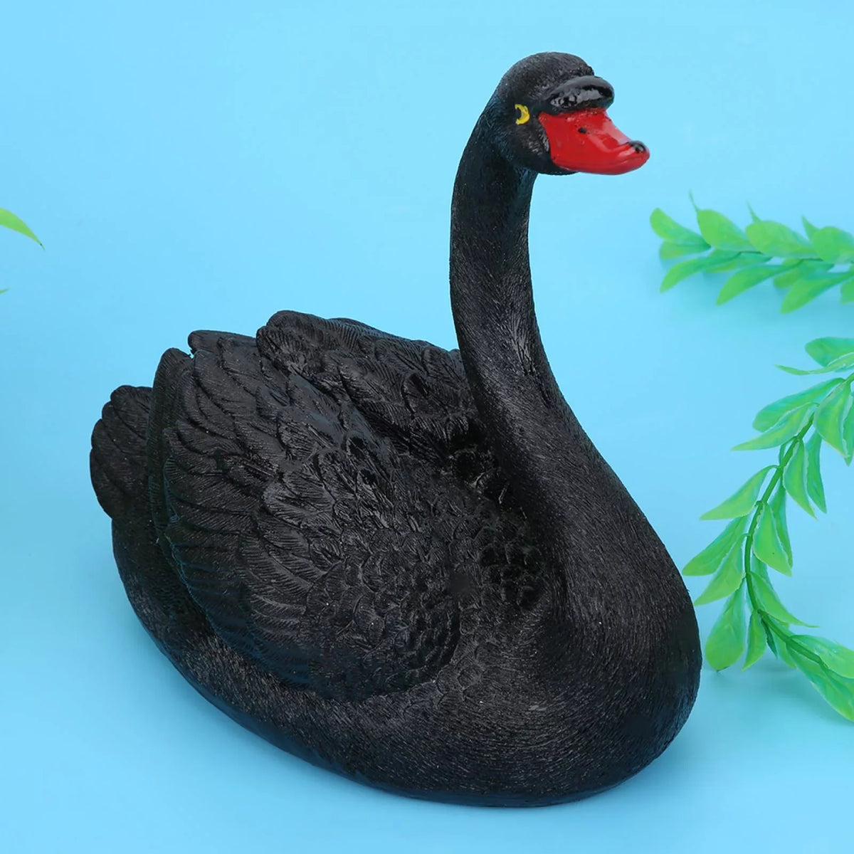 jardín de al para de Adorno Accesorios de Negro Linda Patio Libre de Delaman Cisne Adorno Flotante Simulación jardín de Aire Cisne, decoración