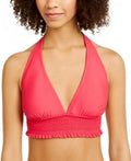 Swim Halter Top: Smocked Hilfiger Bikini Tommy M/Magenta