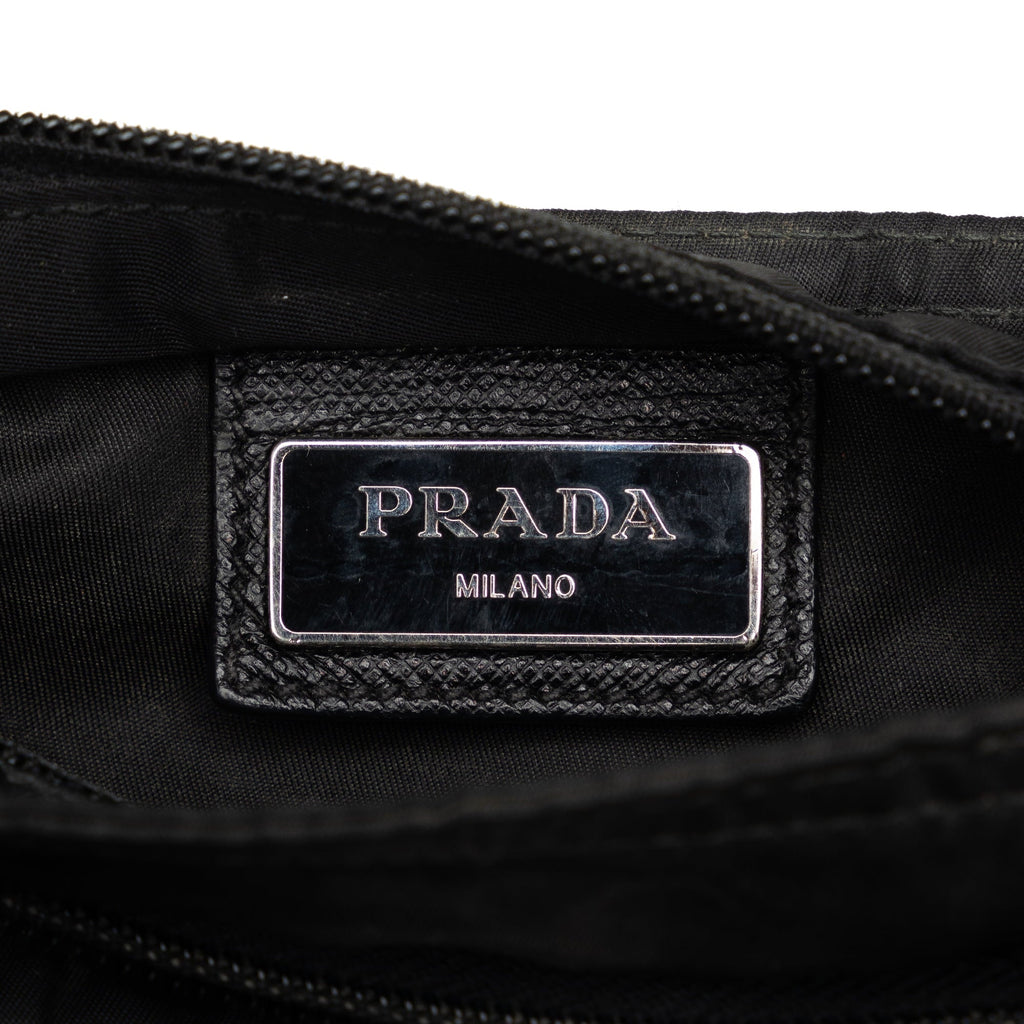 Fabric Bag Crossbody Tessuto Black Unisex Authenticated Pre-Owned Prada Crossbody Nylon (Good)