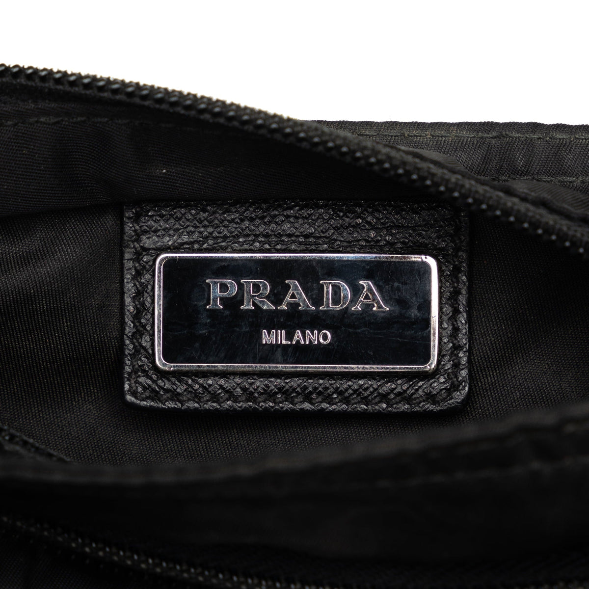 Fabric Bag Crossbody Tessuto Black Unisex Authenticated Pre-Owned Prada Crossbody Nylon (Good)
