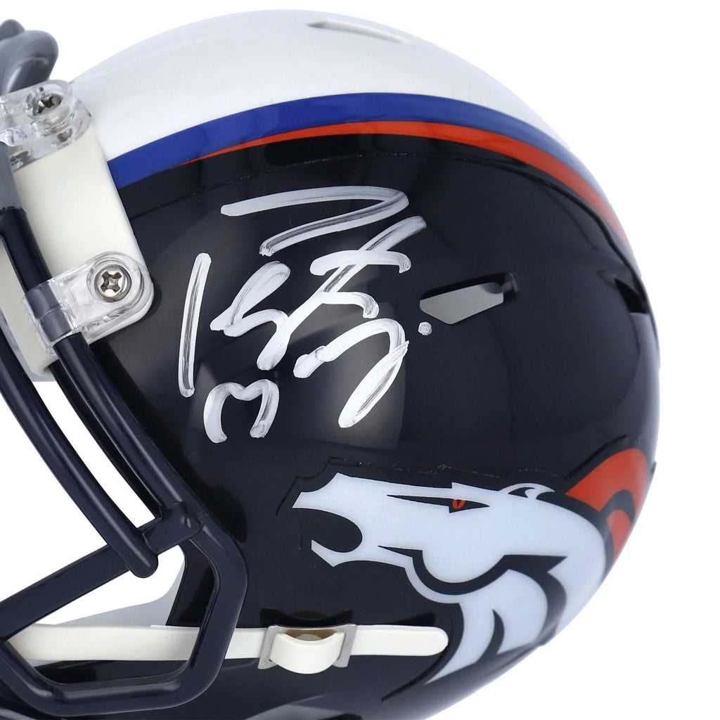 Denver Broncos on Fanatics Autographed Riddell Authentic Half Peyton & Denver Signature Speed & Colts Half Manning Helmet Certified Indianapolis - Mini Side -