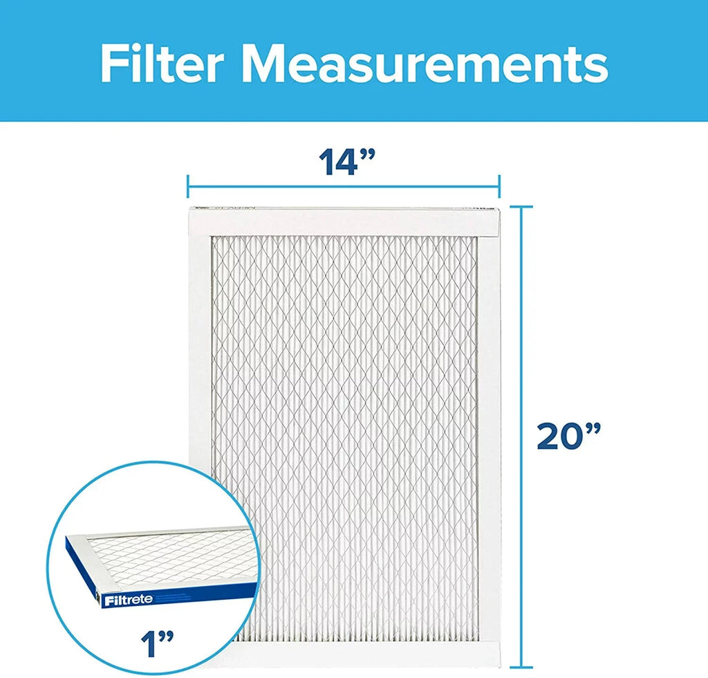Allergen, Elite dimensions 19.81 (exact Filtrete Furnace Filter, MPR 0.78) 13.81 Air AC Healthy 2200, 14x20x1, x Living x 6-Pack