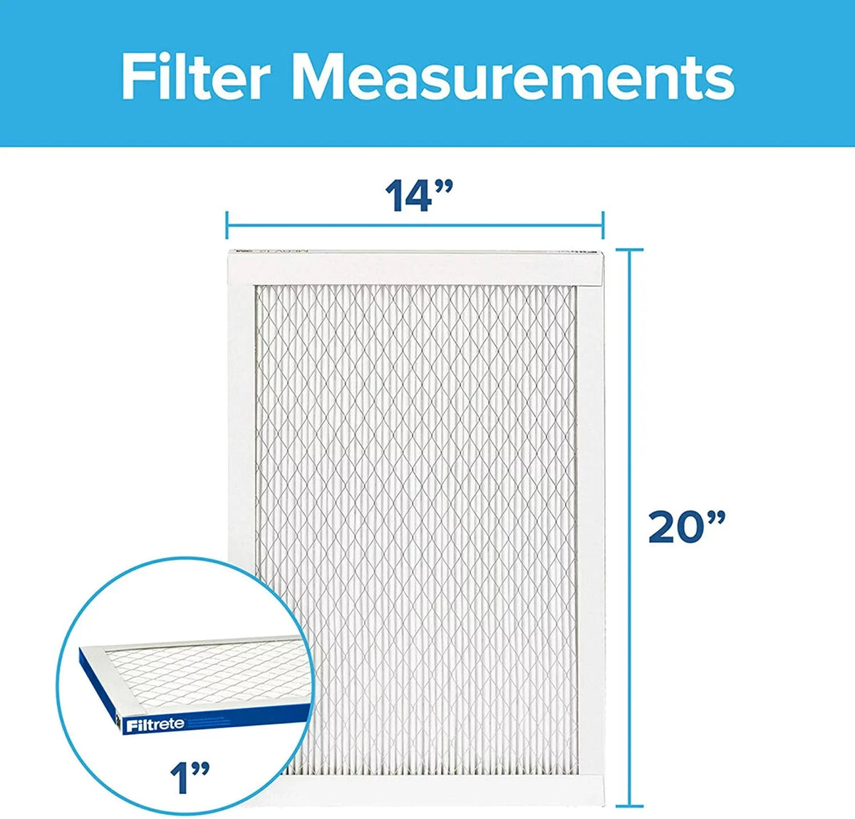 Allergen, Elite dimensions 19.81 (exact Filtrete Furnace Filter, MPR 0.78) 13.81 Air AC Healthy 2200, 14x20x1, x Living x 6-Pack