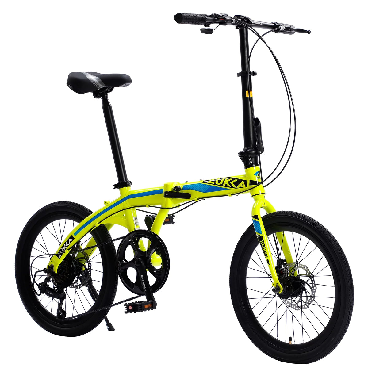 City Yellow Alloy Folding 8 Bike, Speed Aluminium Bike, 20" Frame,