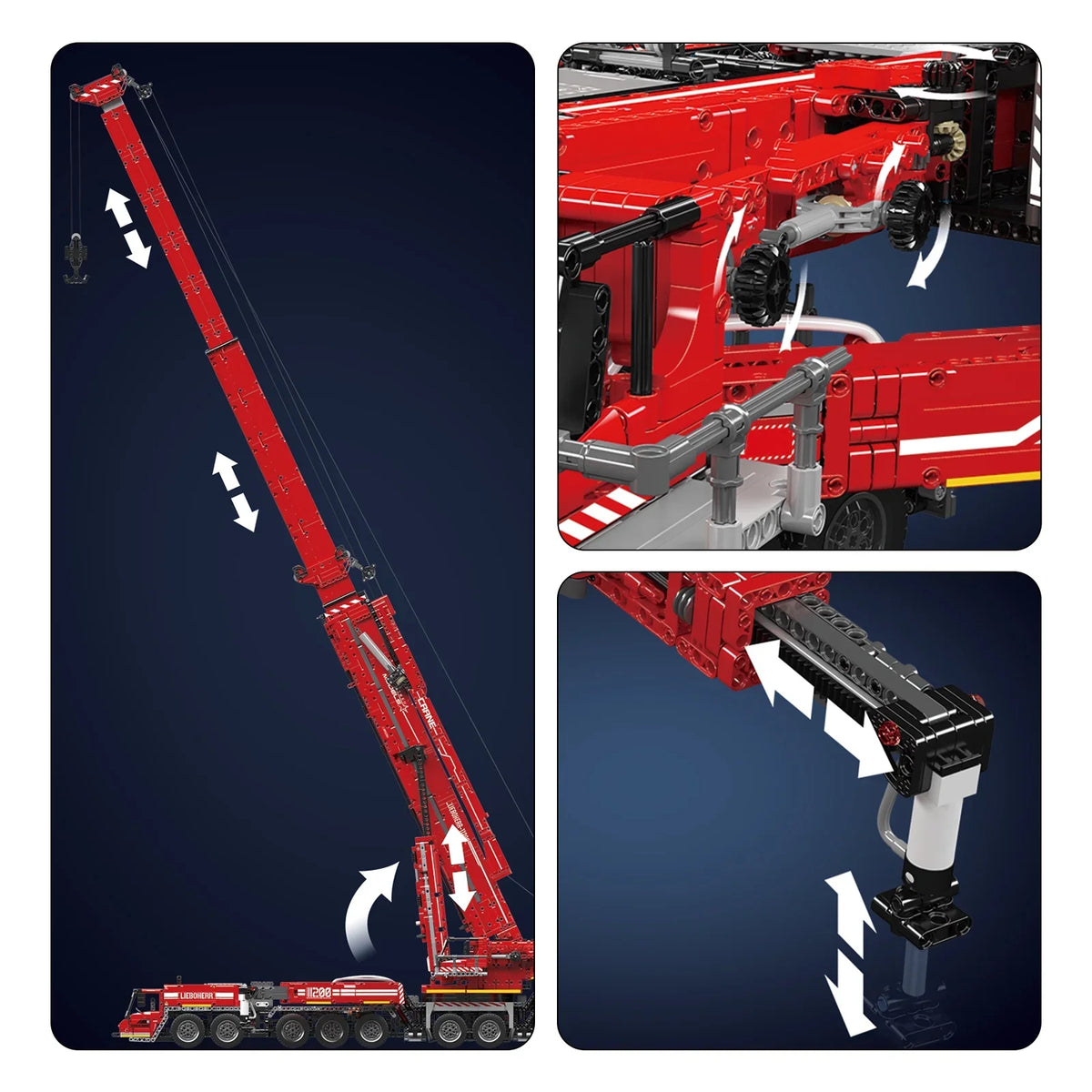 Brick Kid Model Gifts Assembly Technical Christmas LTM Car 17008 Toys Truck Building Mould King Motorized Crane 11200 Block