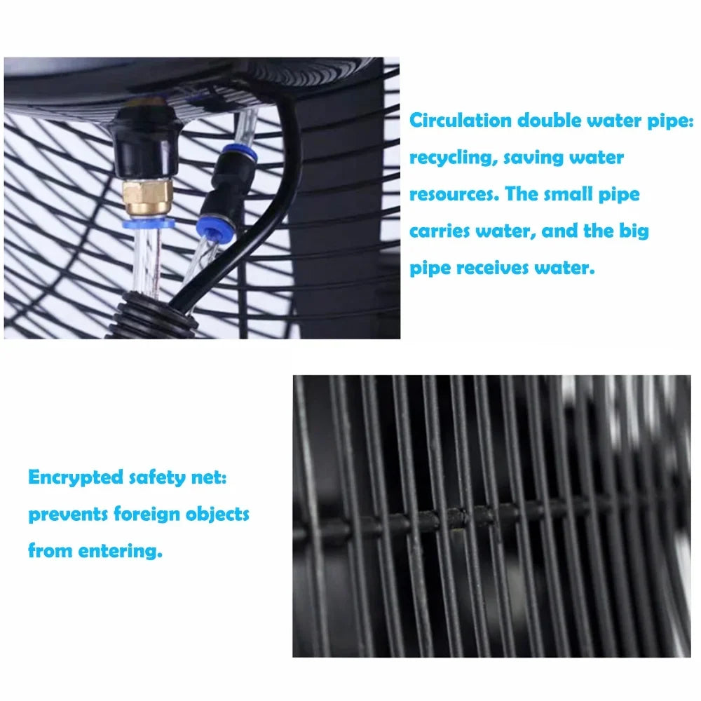 Fan Cooling Mist with Spray 42L Fan INTSUPERMAI Tank Humidifier Water Electric Industrial