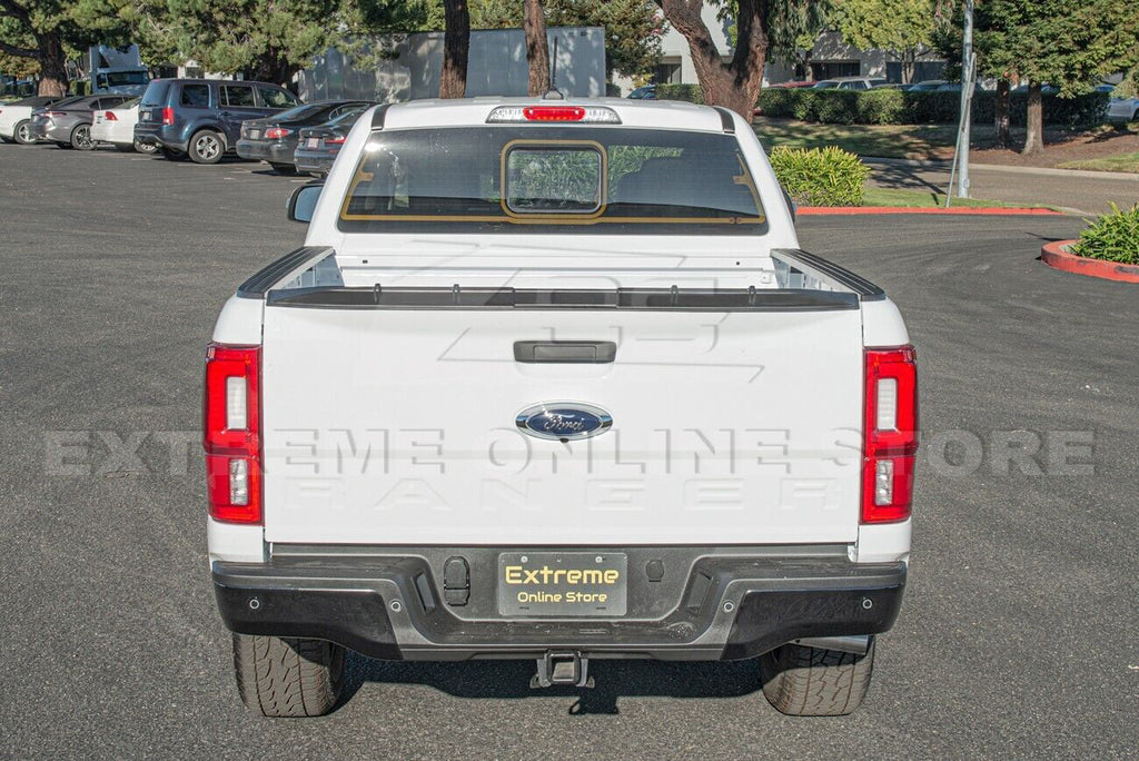 BLACK Trunk Models Ford 2019-Present Ranger Street Lid Rear Tailgate Spoiler MATTE - Plastic Series For | Wing Replacement ALL ABS